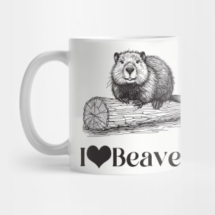 line art drawing, line art, line drawing, beaver, team beaver, the beaver, funny beaver, beaver lover Mug
